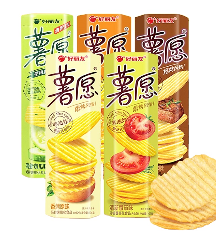 Популярные нежареные картофельные чипсы Haoliyou, закуски от производителя