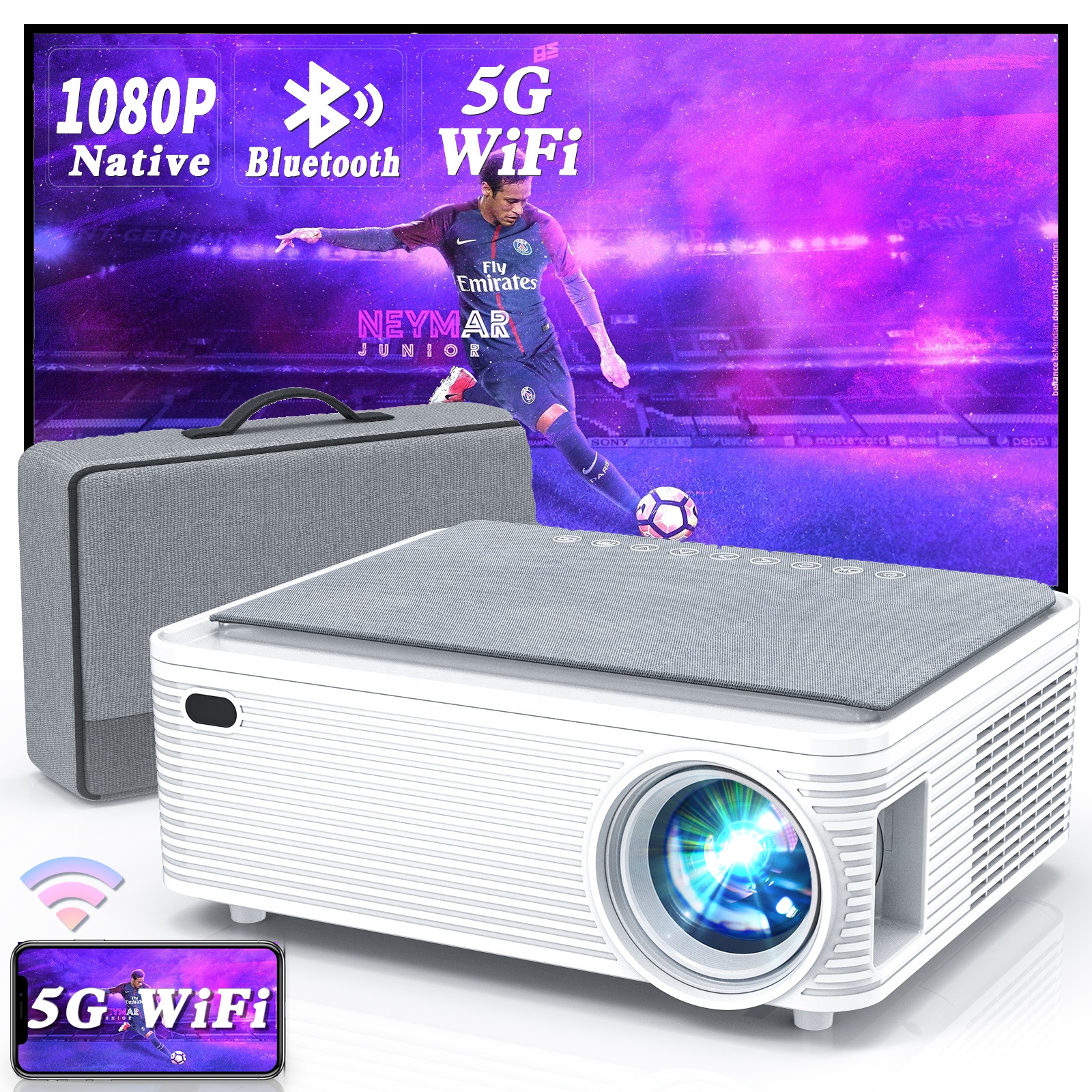 WISELAZER [Лидер продаж на Amazon] Заводской OEM ODM оригинальный 1080p Full HD 4K LCD светодиодный видео портативный проектор для домашнего кинотеатра