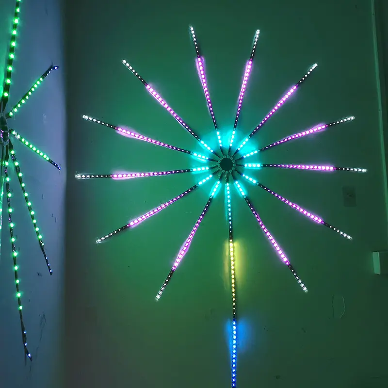 Music Control Fireworks Strip RGB 5V LED Light Home Christmas Holiday Room Decor Lights Tape For KTV Gym Bar Wedding Party
