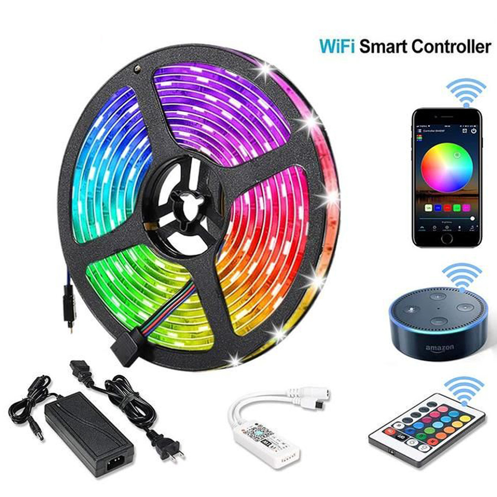 IP20 44 Ключ ИК пульт дистанционного управления 5050 5 М 150LED 12В RGB Светодиодная лента с адаптером питания