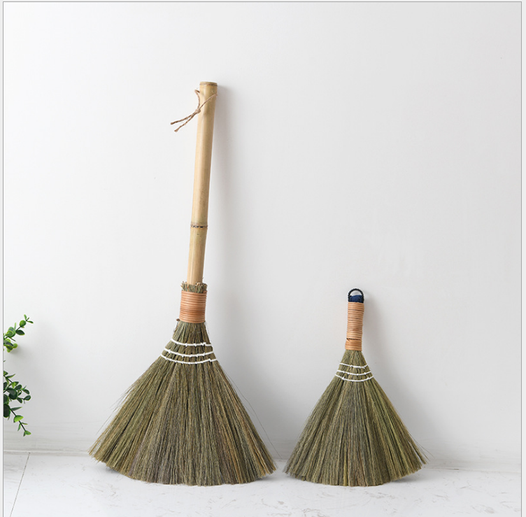 Vietnam Imported Handmade Broom Straw Woven Bmall Broom Household Bamboo Branch Size Dustpan Soft Hair Cleaning Artifact