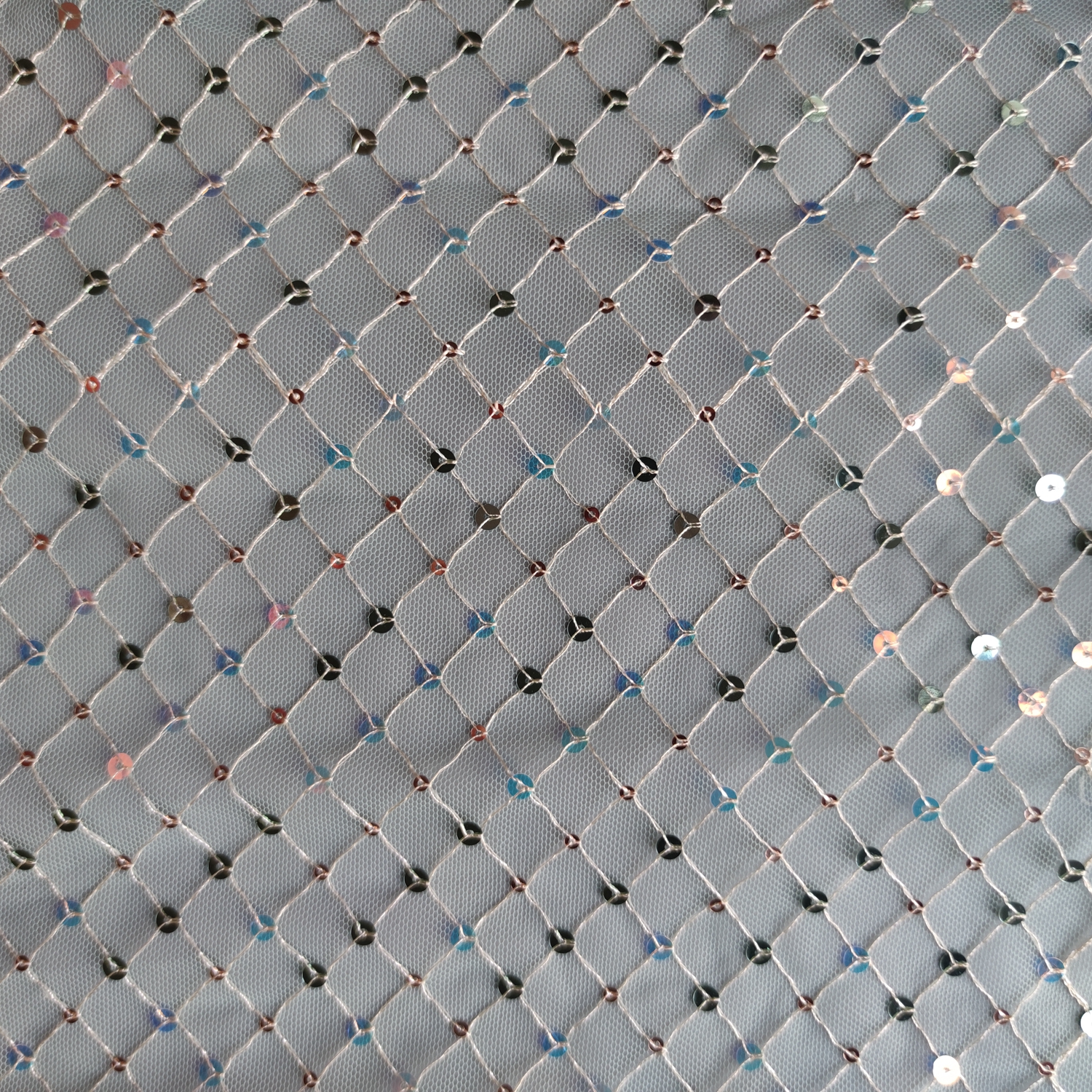 fishnet sequin embroidery tulle mesh fabric