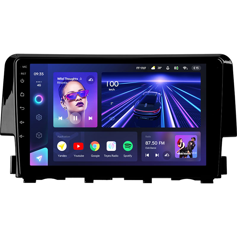 Автомагнитола TEYES CC3 для Honda Civic 10 FC FK 2015-2020, мультимедийный видеоплеер, навигация, стерео, GPS, Android, 2din, разъем 2 din, dvd