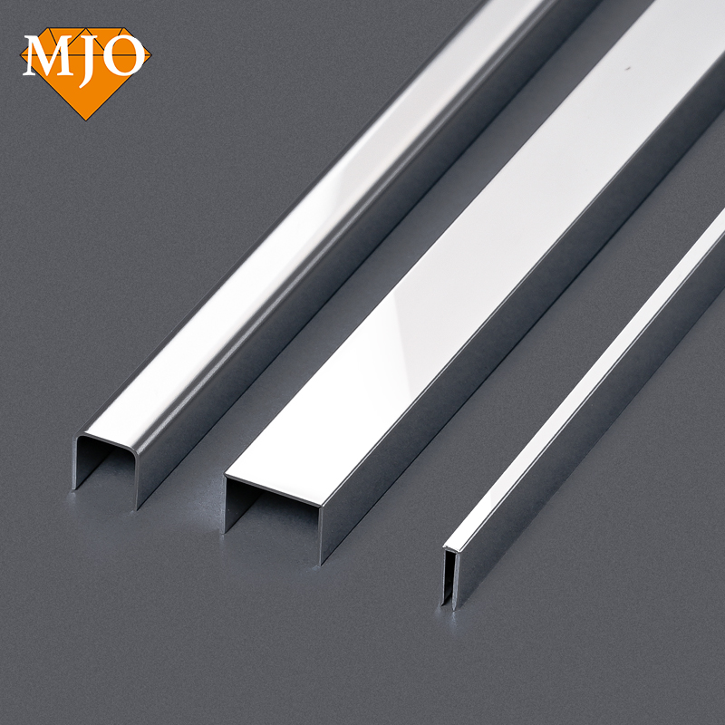 Фошань, поставщик MJO, оптовая продажа, металлические профили для плитки U-образной формы, Высококачественная отделка для плитки из нержавеющей стали для украшения стен