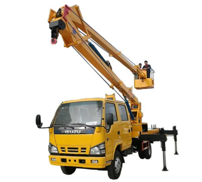 Howo/Isuzu 4x2 12 м 14 м 16 м 18 м 20 м гидравлическая телескопическая стрела складной кран