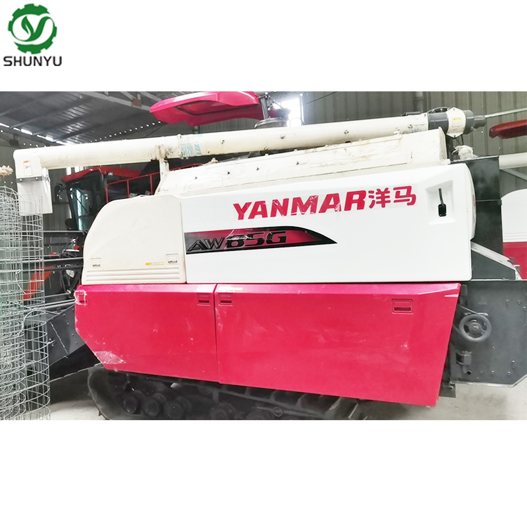 used YANMA AW85G rice combine harvester with low price