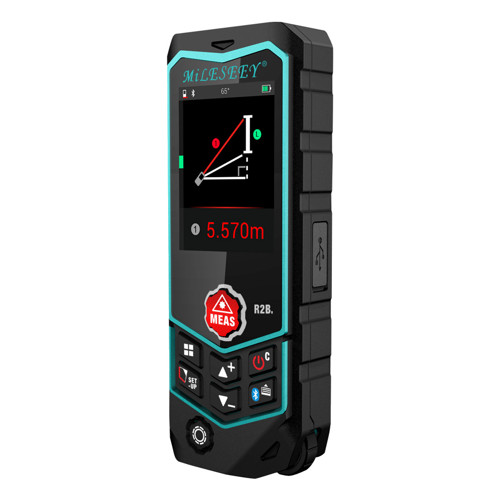 Mileseey R2B 100M 3 In 1 Laser Distance Measurer Laser Rangefinder Laser Distance Meter With Roller Measurement