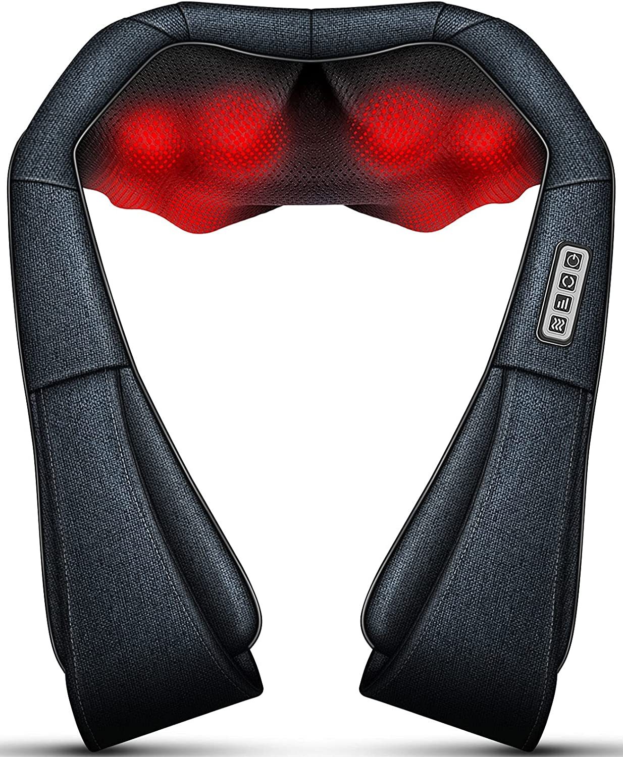 Shiatsu Back Neck Massager with Heat, Back Massager Deep Tissue Kneading for Back, Neck, Shoulder, Foot