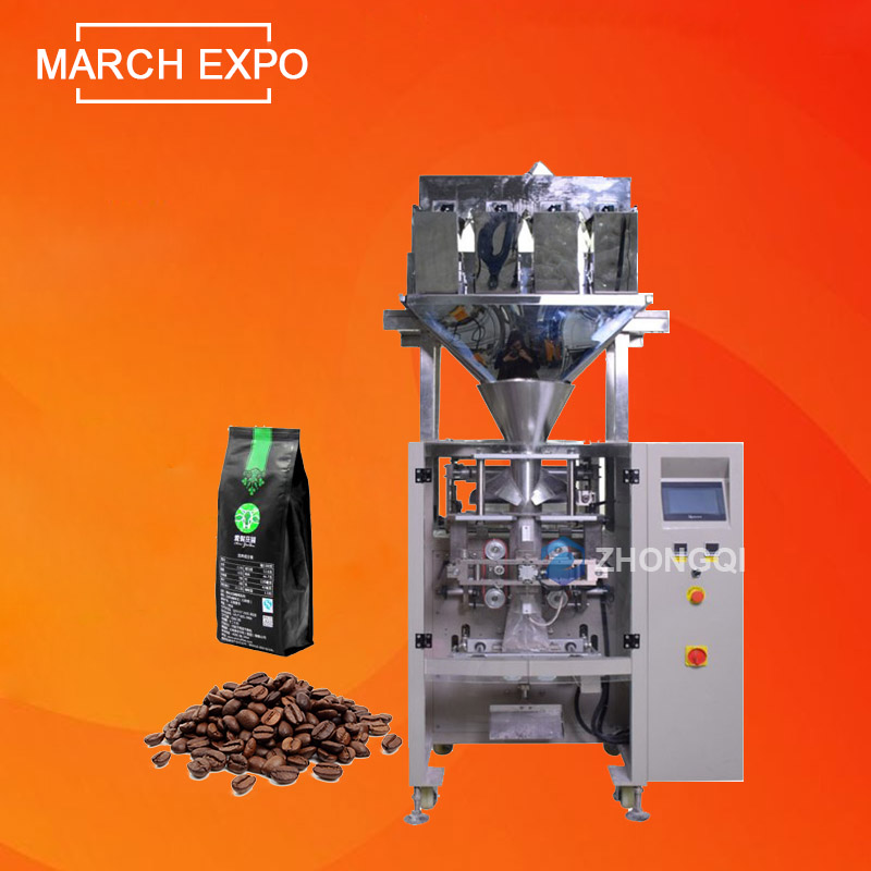Auto Weighing Roasted Coffee Bean 1kg Automatic Valve Bag Packing Machine