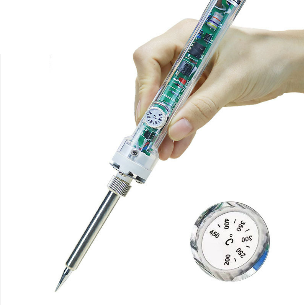 60W Adjustable Temperature Stained Soldering Iron Electronics STATIC-FREE Welding Tool Soldering Iron Kit