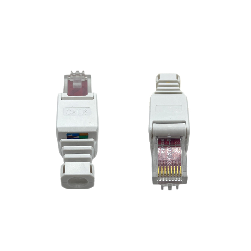 Cat6 Golden Plated 8P8C Toolless RJ45 Connector Modular Plug