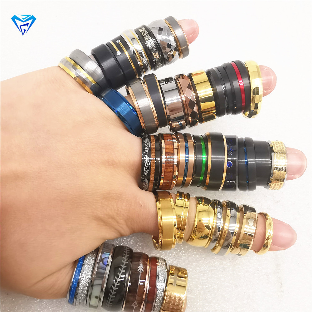 Красивые мужские ювелирные изделия, вольфрамовое кольцо, черный, 18k, Розовая позолота, пара свадебные туфли для мужчин, кольцо, кольцо из нержавеющей стали