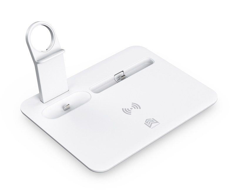 Hot Selling 4 In 1 Qc3.0 Iphone Android Phone Wireless Headset Airpods Smart Watch Iwatch Wirrless Charger Wireless Charging