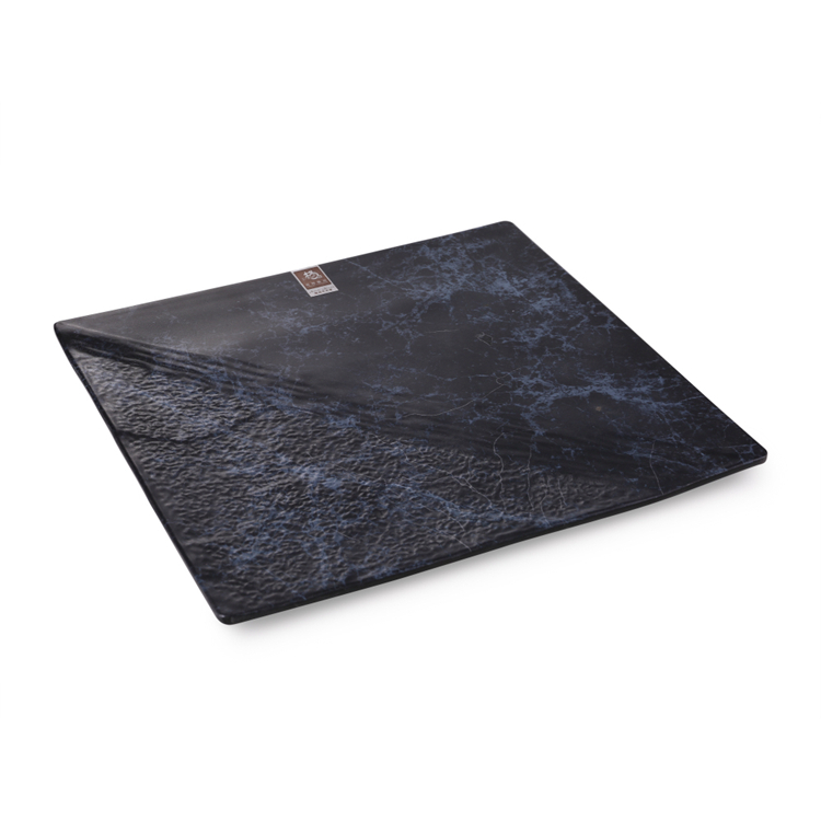 New Korean restaurant style melamine black slate food plate
