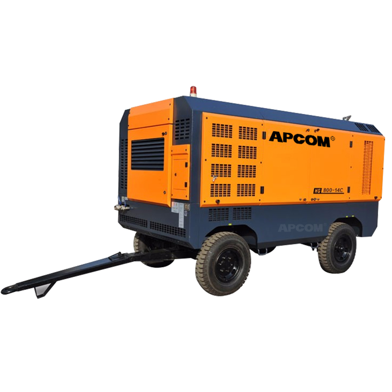 14bar 194kw 260HP портативный винтовой воздушный компрессор на дизельном 800cfm HG800-14C