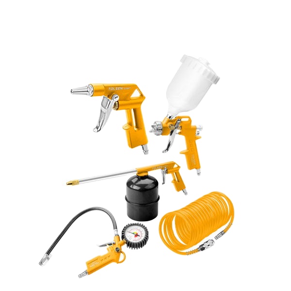 Комплект пневматических инструментов TOLSEN 73198 Yellow, 5 шт.
