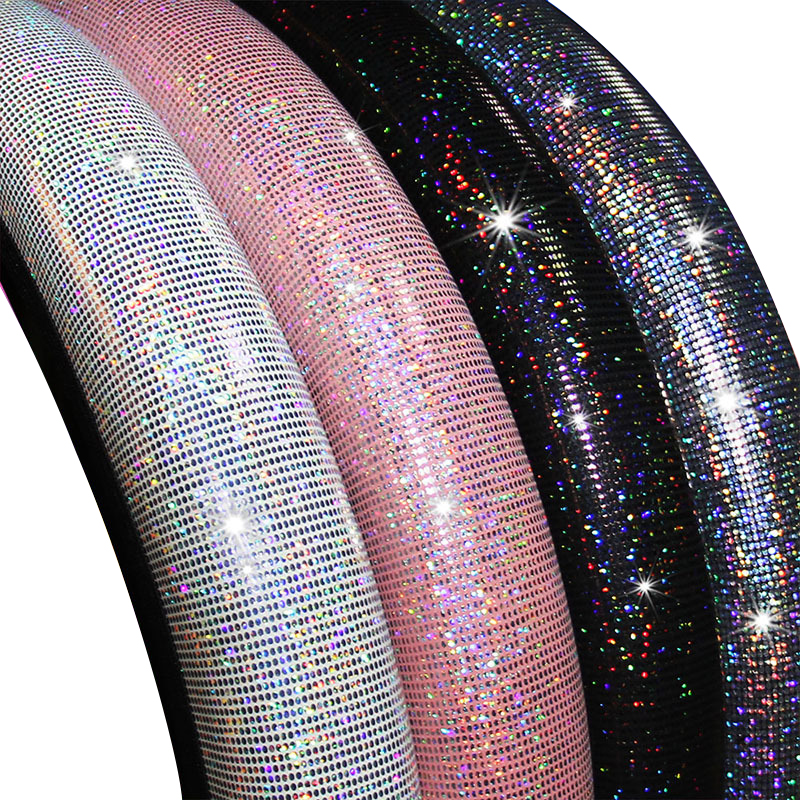 Блестящий розовый компактный складной Анти-скольжение bling Сверкающий автомобиль рулевое колесо Чехлы для леди
