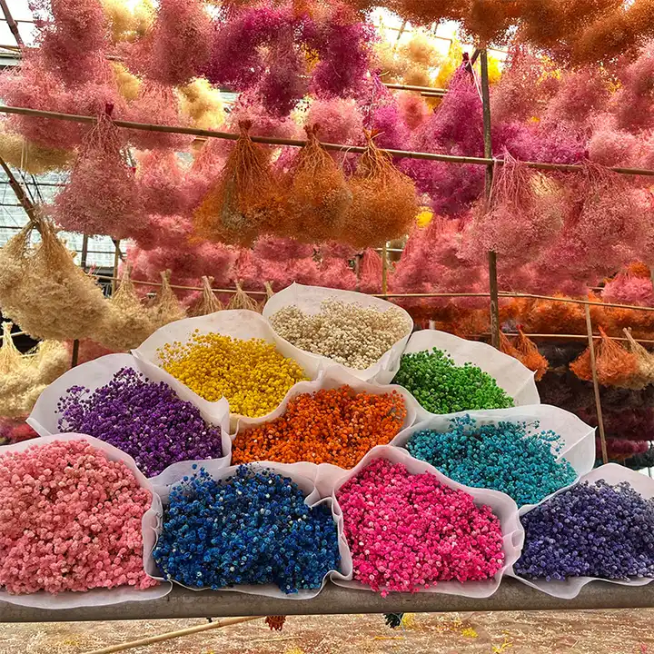 120g Factory wholesale dried flowers preserved natural gypsophila babys breath bouquet for wedding floral flower arrangement