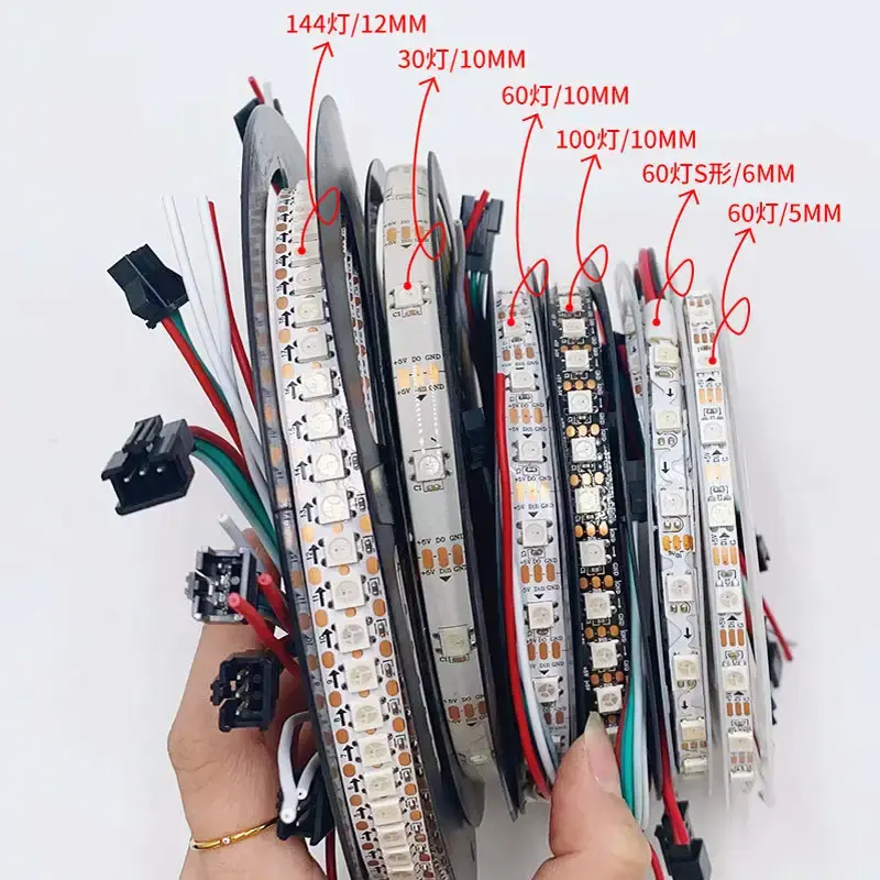 Хорошая цена Ws2812b 5 В rgb 30 60 144 светодиод IP20 IP67 IP65 30led 60led 144 светодиоды Ws 2812 Ws 2812b Ws2812 световая лента Ws2812b Светодиодная лента