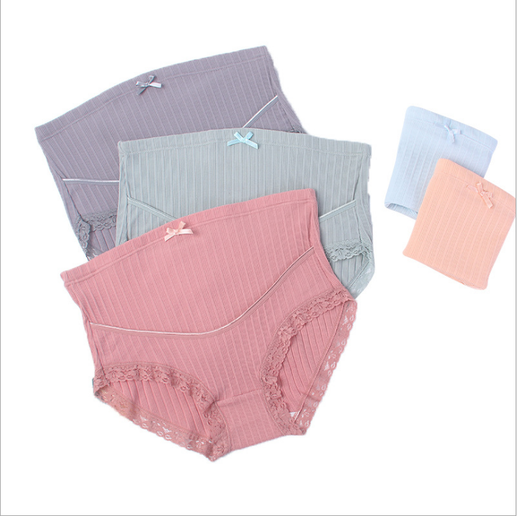 Wholesale Breathable Plus Size Women's Cotton Underwear High Waist Pregnant Underpants Knickers Undies Maternity Panties