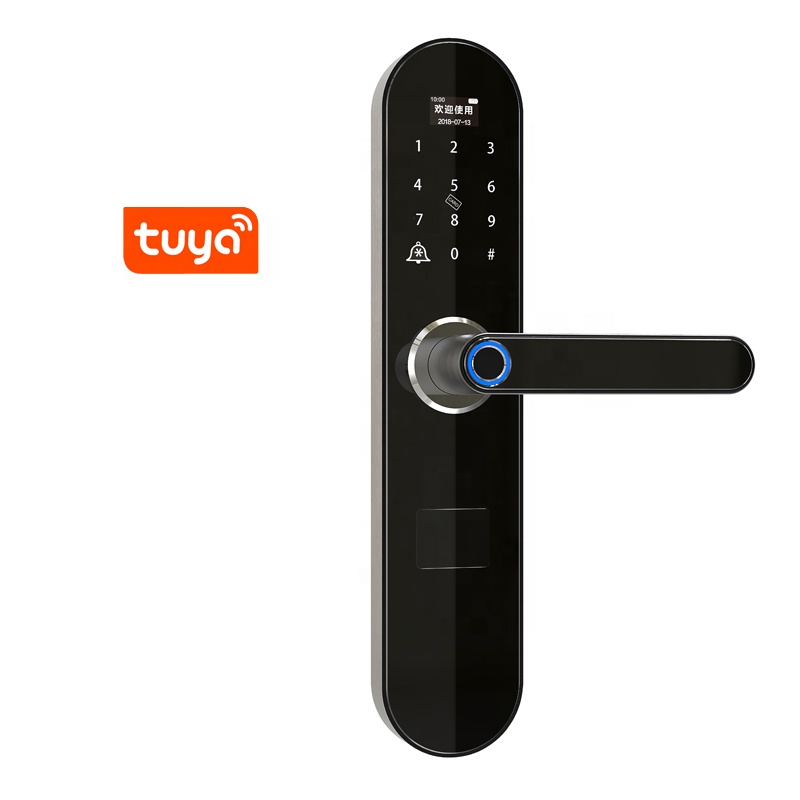 Умный беспроводной дверной замок Zigbee Tuya, биометрический дверной замок для квартир, домов, вилл, с мобильным управлением через приложение, сканирование отпечатка пальца, Wi-Fi