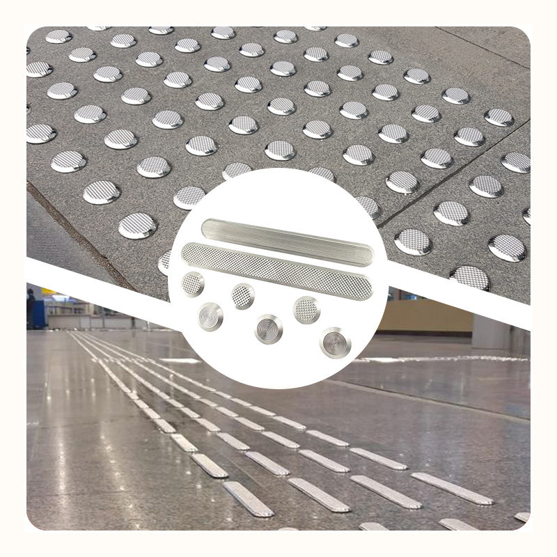 Stainless Steel Tactile Indicators High Quality Metal Road Stud 304 Tactile Paving Directional Blind Guiding Warning Stud Strips