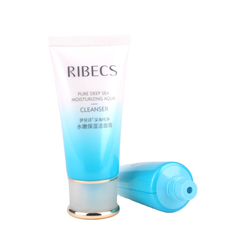 Custom Beauty Packaging Cream Tube Packaging Soft Tube Cosmetic Bottle 4 oz 120 Ml White Empty Tube For Facial Cleanser