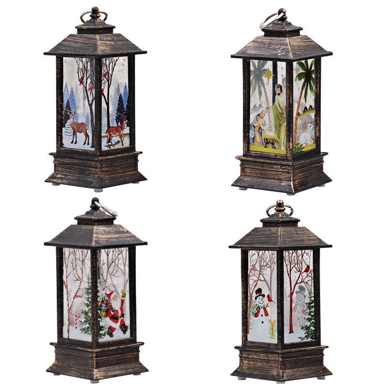 2021 Festival Plastic for Outdoor Battery Operated PVC Box Time Packing Color Plastic Decoration Christmas Lights Lantern