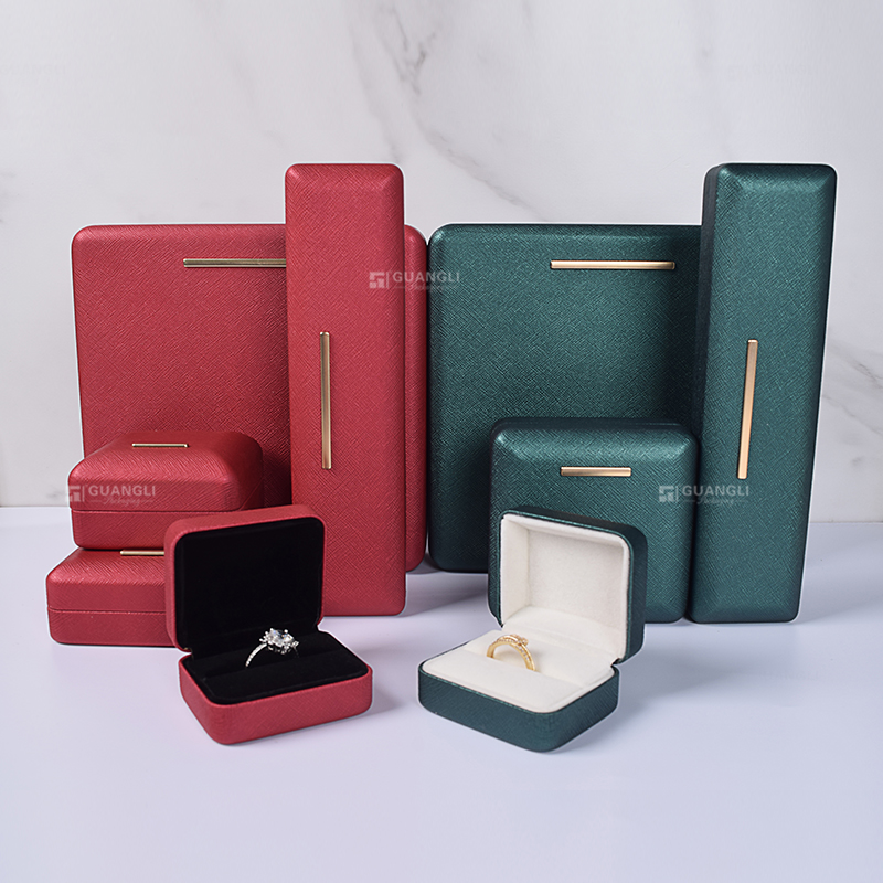 Custom Luxury Jewelry Packaging Box Velvet High End Jewelry ring Boxes With Logo PU leather wholesale promotion gift box