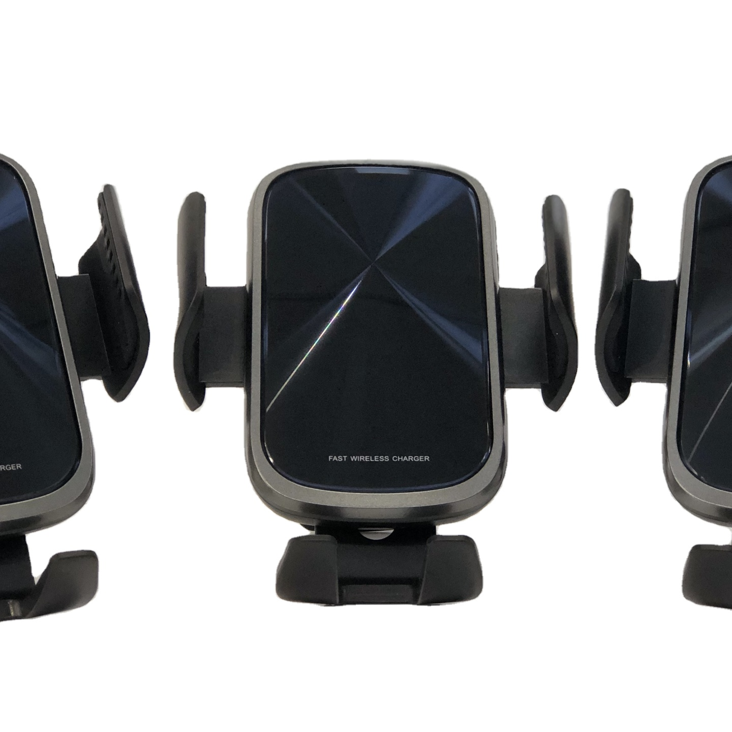 2020 auto induction pad Qi fast wireless charger car mount charging holder electric suction stand for phone