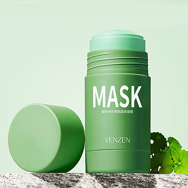 Private label VENZEN green mask stick mud pink Eggplant yeast Clay mask green tea cream clean face mask for facial care
