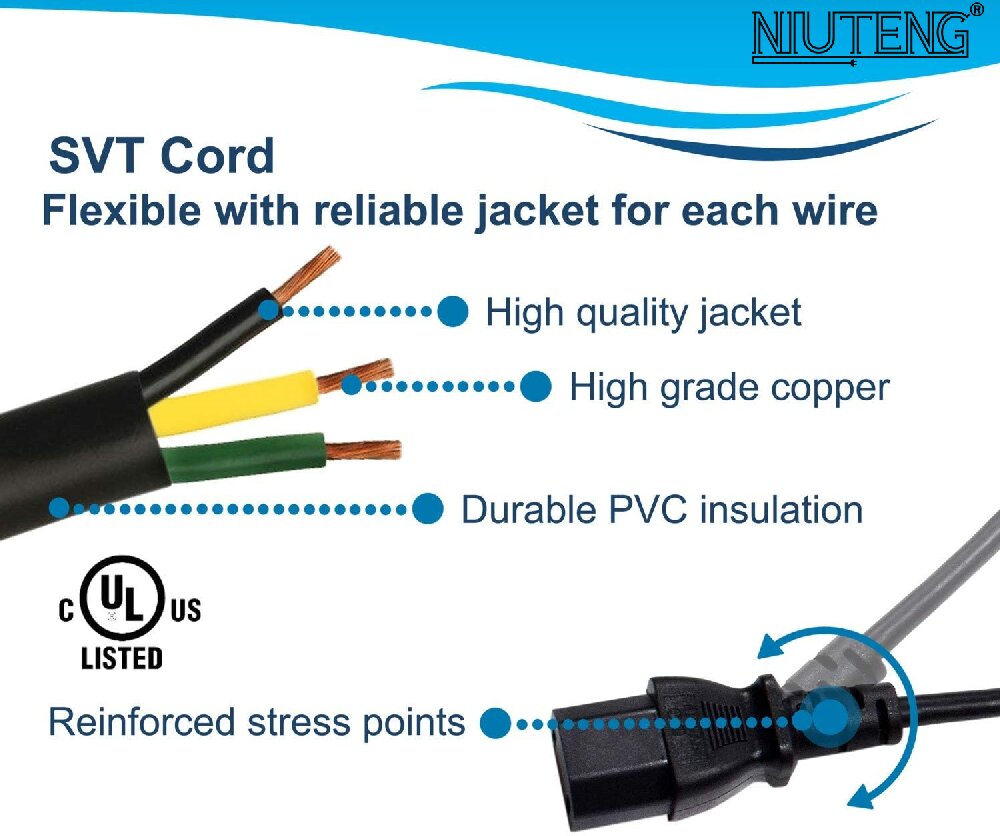China leader manufacturer 6ft European 3 Prong Notebook Power Cord (CEE 7/7 to IEC320 C5) euro schuko plug schuko plug to iec c5