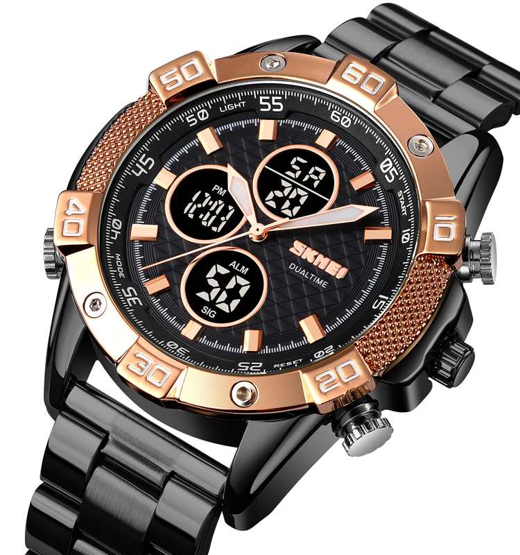 Metal Styles Skmei 1838 Ultra Thin Gold Watches Relojes Hombre Watches Men Luxury Stainless Steel Watches
