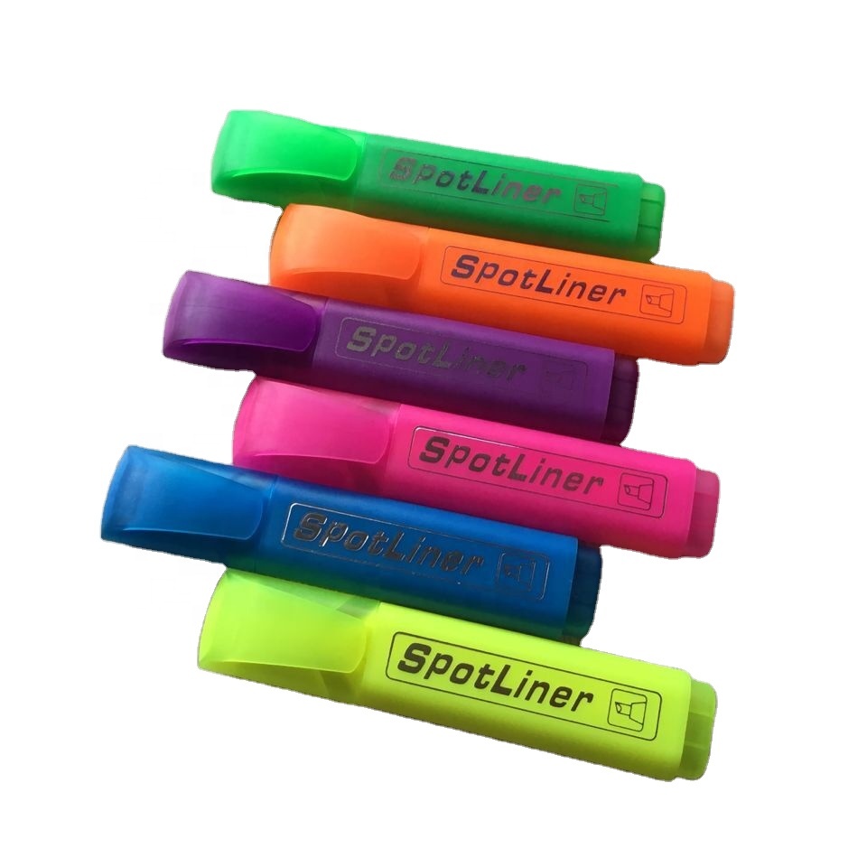 spot goods student learning marker pen hot-selling color key outline highlighter pen