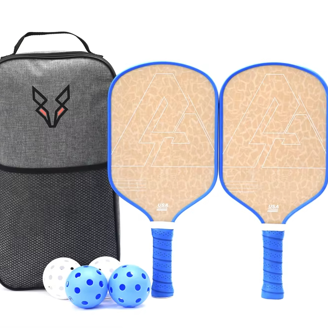Good Quality Glass fiber Pick racket 2-piece set with ball bag and ball