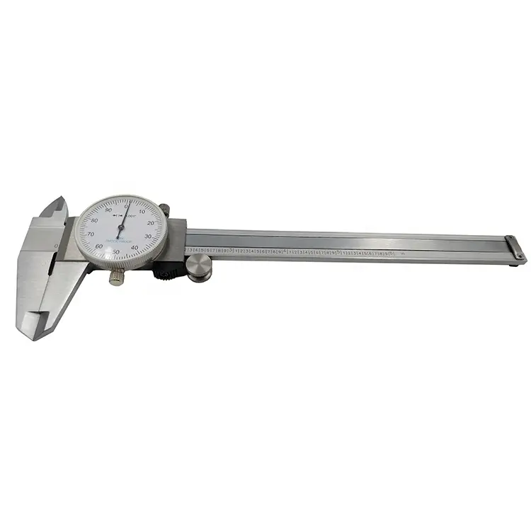 0- 6" Stainless Steel Satin Finish Dial Vernier Caliper With Metal Housing
