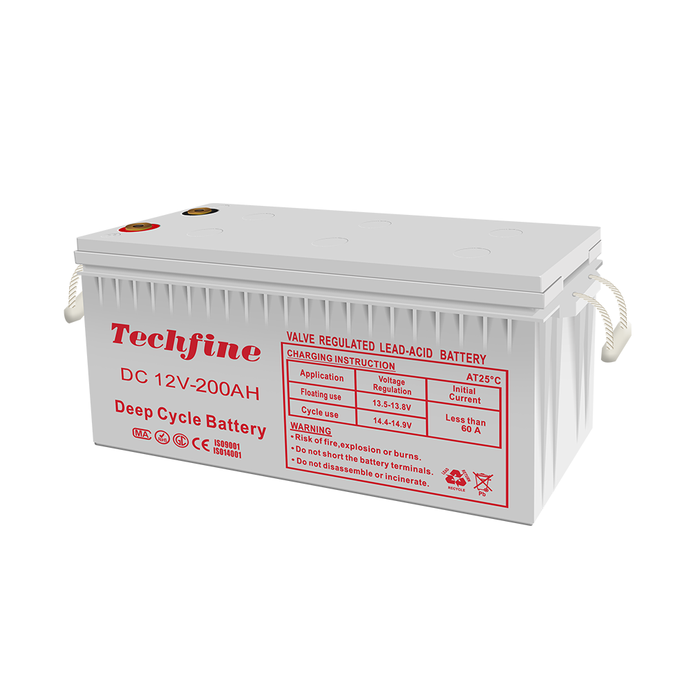Techfine глубокого цикла 12v 200ah agm аккумуляторные батареи для солнечных ламп