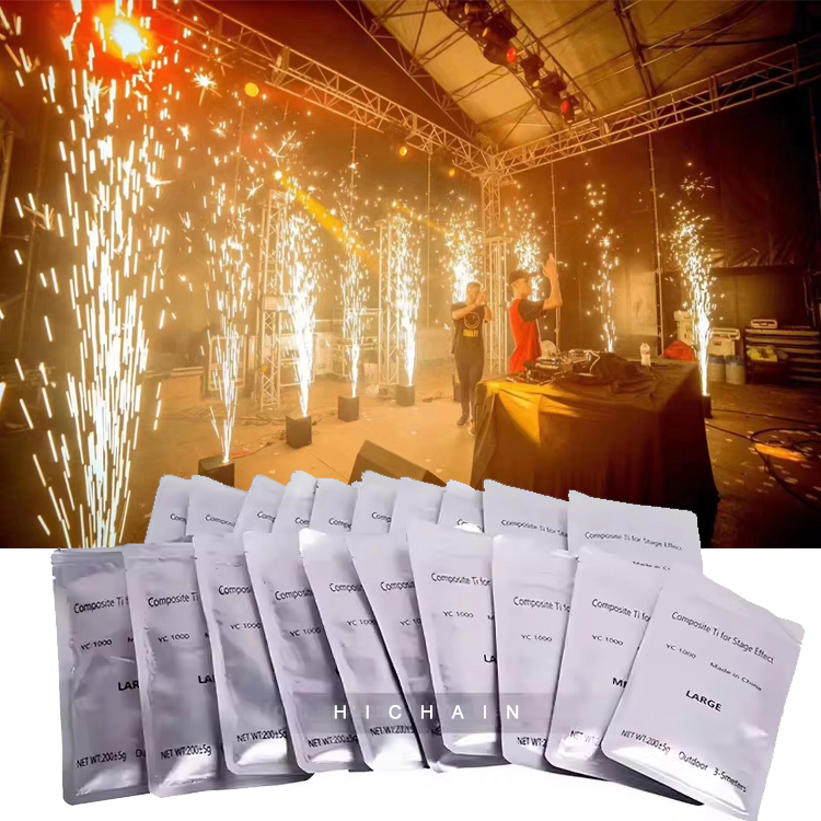 Msds Certification Special Effect Pyro Fountain Stage Cold Spark Firework Machine Ti Powder Titanium
