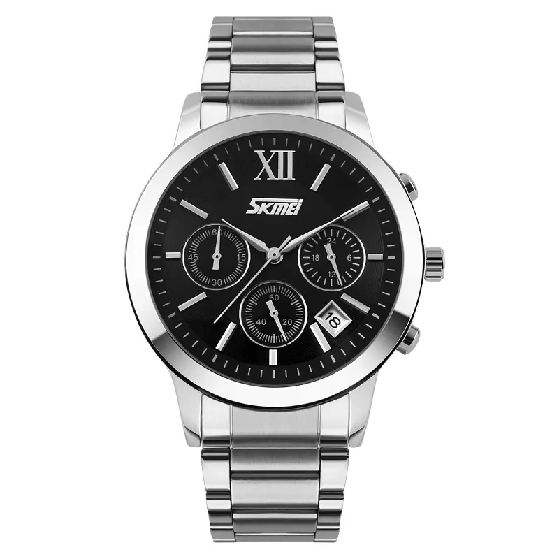 man brand fashion style high quality waterproof stainless steel back 3atm water resistant watch quartz set original skmei 9097
