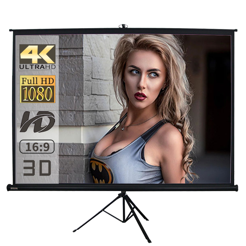 Персонализированный домашний уличный KTV офисный портативный 3D 4K HD штатив-проектор матовый белый экран