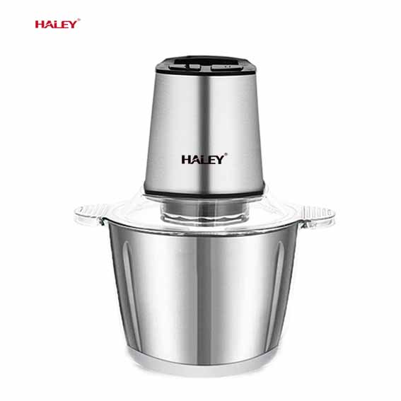 Корпус из нержавеющей стали HALEY 7912, конструкция с двойной передачей. Двухслойная четырехлопастная режущая головка 2.5л большой емкости