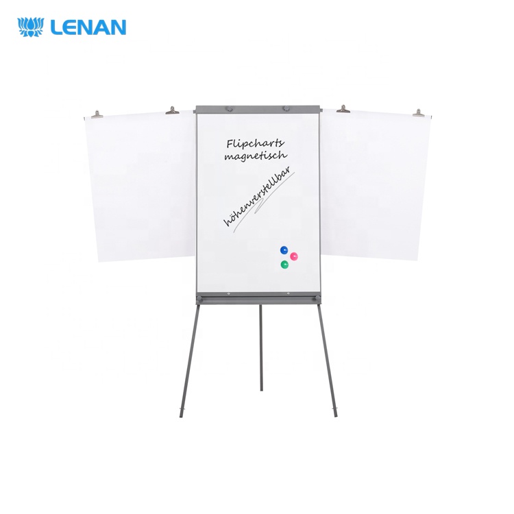Tripod Magnetic Dry Erase White Board Flipchart Easel Flip Chart Board with Extended Arms