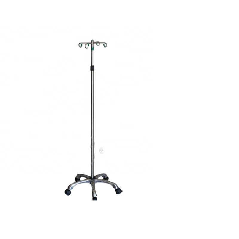 hospital furniture five wheels base Stainless steel iv infusion stand