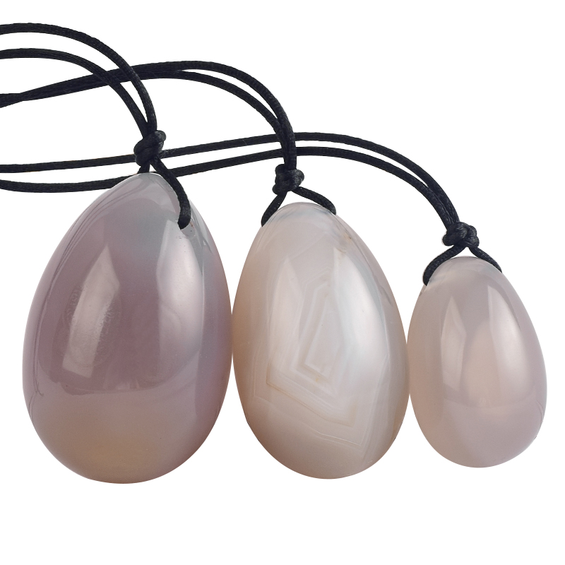 PANGEM Серый агат S/M/L драгоценный камень нефритовый Йони яйца без воска без химических женщин подтяжки вагинальный Кегель упражнения