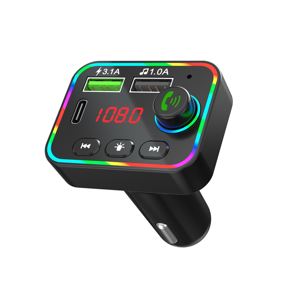 F4 Gadgets Wireless Bluetooth Car Fm Transmitter With PD Car Charger Mp3 Player All In One