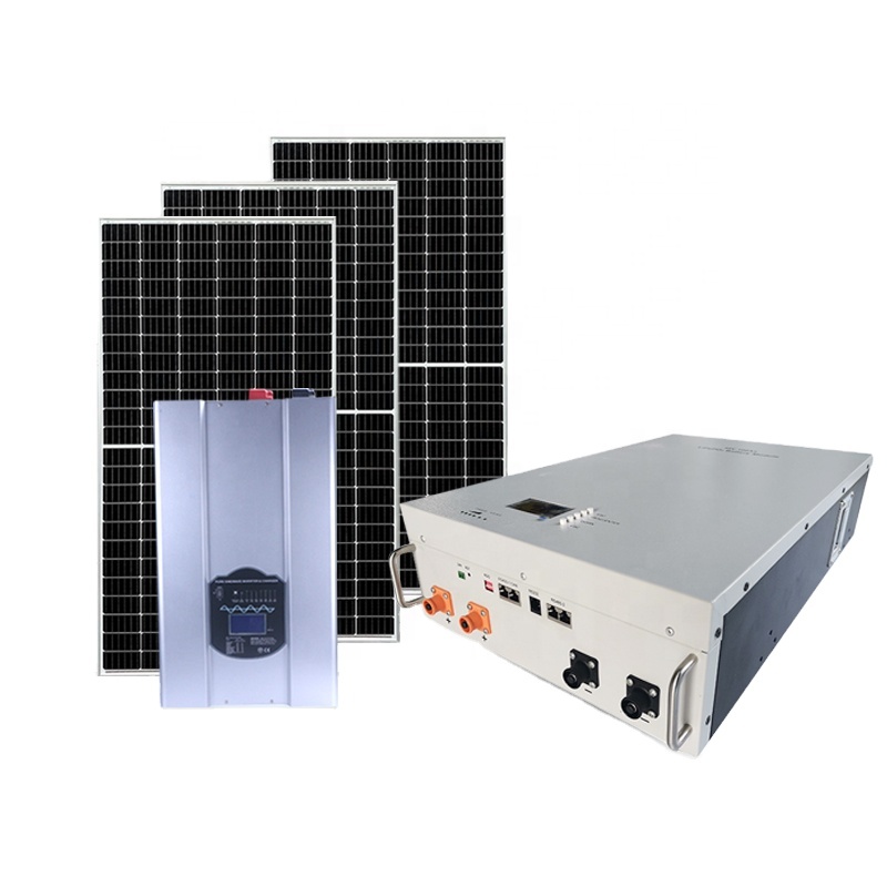 51.2V 5KW 10KW Solar Power System 10Kw and 220V AC Grid Tied Solar Power System Solution solar power system for home