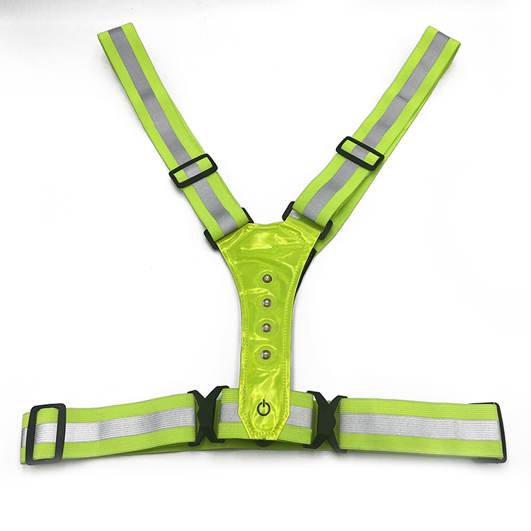 2021 Hot Sale Top Quality Factory Supply Led Light High Reflective Running Safety Vest Belt