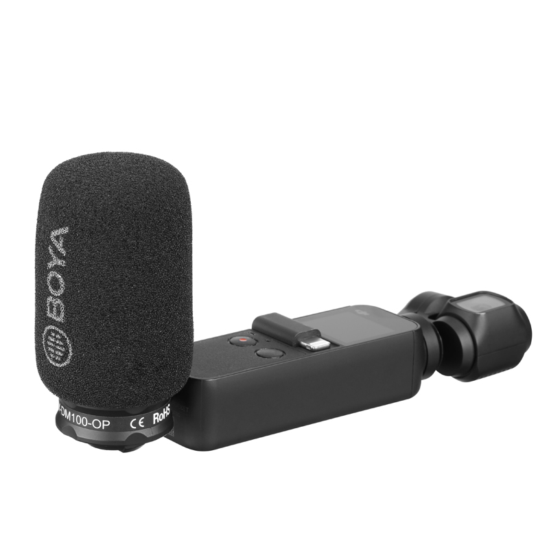 BOYA BY-DM100-OP Type-C дробовик петличный микрофон подключаемый цифровой конденсаторный микрофон с сумкой для лобового стекла для DJI OSMO Pocket