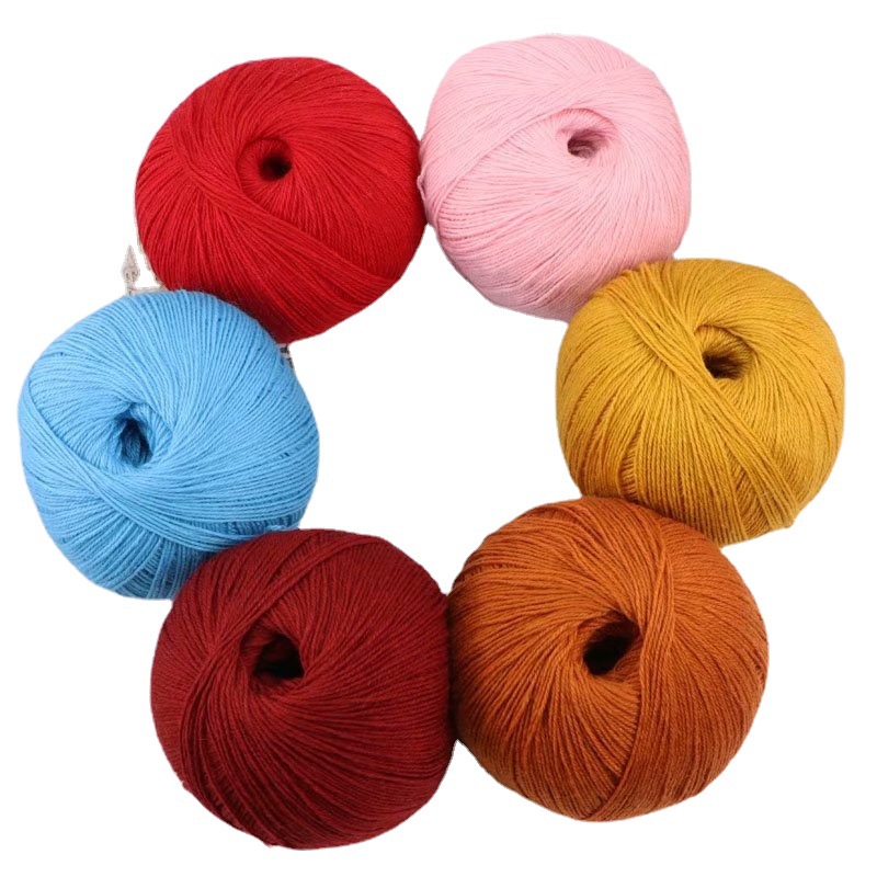 Hot Sale Soft Three strand 16 Hand knitted Fine Wool Yarn Various Colors 100% Wool Yarn Scarf and Towel Knitting Wool Yarn