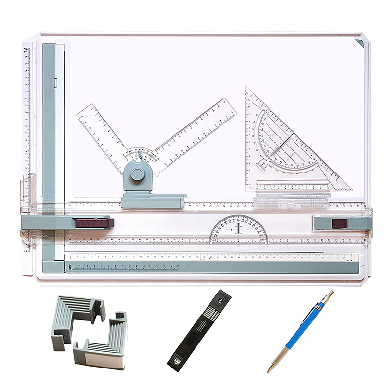 drafting supplies paper clips on both sides of the board and with scale clamp on the bottom make you draw up your plans nicely
